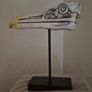 1/1 resin copy of a albatross skull. On display stand. Image 4