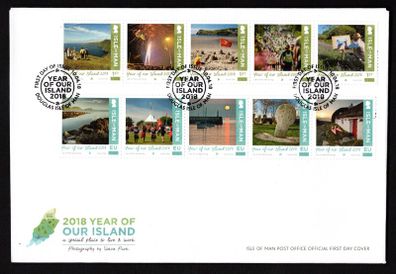 2018 Isle of Man Year of Our Island Commemorative Stamps First Day Cover (FDC)