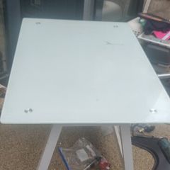 glass desk