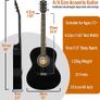 Full Size 4/4 Acoustic Guitar Steel String Pack Bundle for Beginners - 6 Months FREE Lessons, Bag, Picks and Spare Strings (FREE SHIPPING) Image 2
