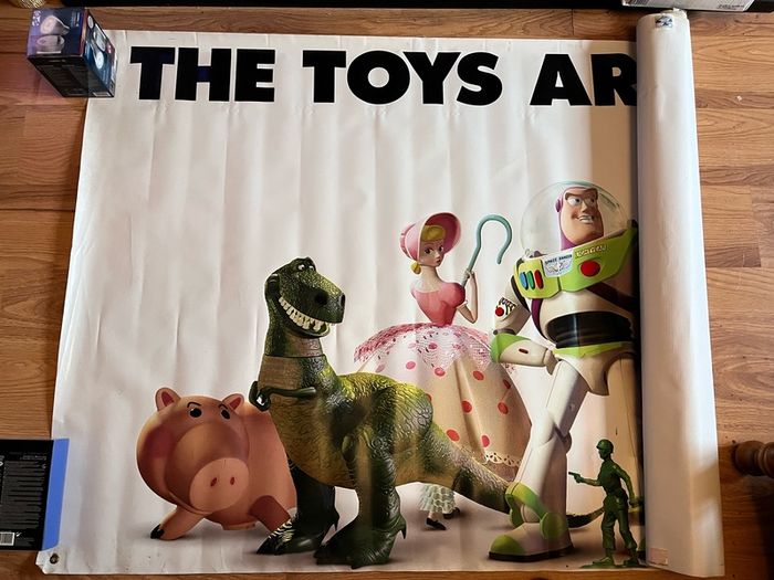 Toy Story Original Cinema Banner and Lobby Photos. Very Big. Rectangular