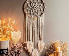 Dream Catchers for Bedroom-Macrame Woven Wall Hanging Handmade Dreamcatcher with Tassel (MULTIPLE STYLES)