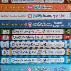 Books set: Diary of Wimpy kids and Dork diaries
