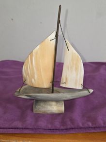 Vintage Sailing Boat made from Horn