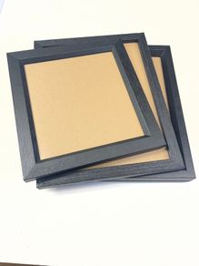 3 x Black Wooden Picture Frames