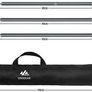 Tarp Poles telescopic set of 2, Aluminum pole for tarp, tent, awning, camping, adjustable from 40cm-240cm Image 4