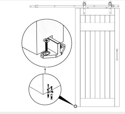 2 set of 6.6FT Sliding Rail Barn Door Hardware Kit, 200cm