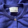Vintage 100% cashmere Ballantyne of Scotland Cardigan blue purple Image 4