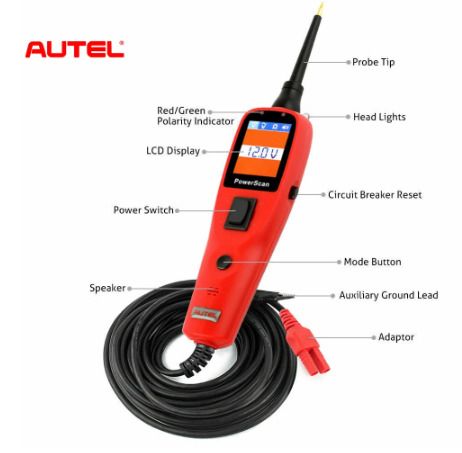 PowerScan Auto Electrical Circuit AVOmeter Tester Automotive System Diagnostic Tool Circuit Probe Kit 12V/24V