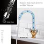 NEW SALE | Kitchen Sink Mixer Taps Monobloc Swivel Spout Chrome Brass Dual Lever with Hoses Image 2