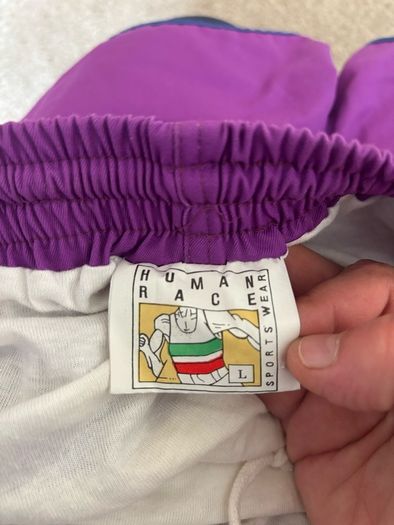 Vintage Human Race Sports Wear Purple Shorts (Size L)