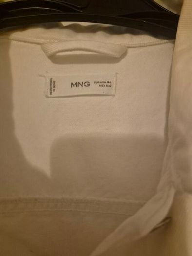 Mango Girls White Denim Jacket M/L