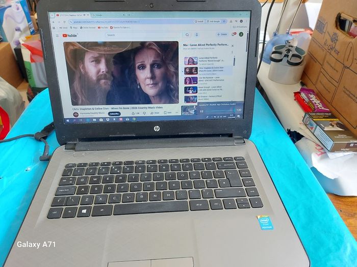HP 14 inch Laptop, silver, Model 14-ac11na, Intel Pentium CPU 3825U, 1.9GHz, 2 GB Ram, 500GB HDD, Windows 10, Microsoft Edge, Chrome