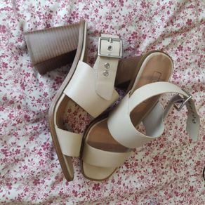 Cream Block Heel M&S