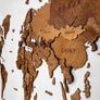 3D Classic Wooden World Map with Country Borders Country Names Capital Names US and Canada Borders and Names 3D Map Effect Image 4