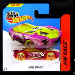 Hot Wheels Nerve Hammer Pink And Yellow Hot Wheels 2014 Mattel Diecast HW Race 176/250 Brand New Factory Sealed