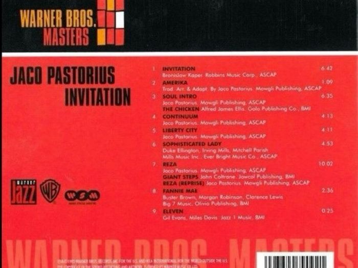Jaco Pastorius - Invitation    CD
