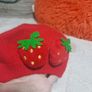red strawberry beret Image 2