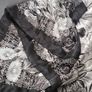 100% Pure Silk Scarf XL 108x108cm Black White Floral Print Vintage Style Square Shawl Wrap Image 3