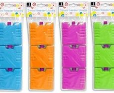 Set of 3 mini ice brick pack block blocks freezer cooler bag box travel picnic, colour sent at random