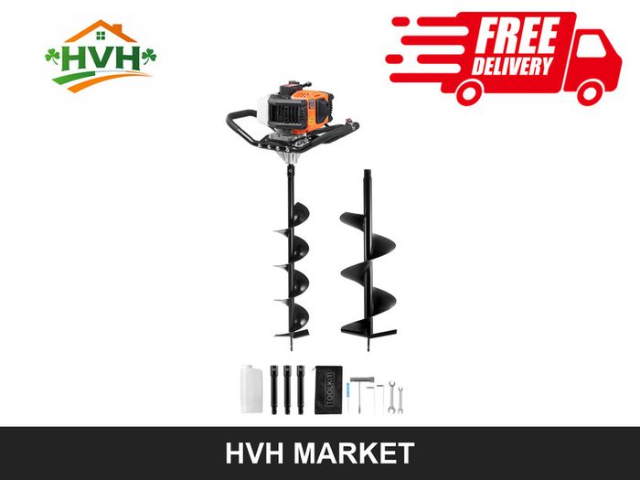 52cc Petrol Post Hole Digger with 6 & 10in Bits