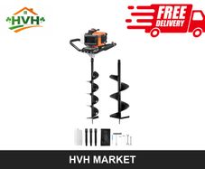52cc Petrol Post Hole Digger with 6 & 10in Bits