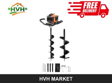 52cc Petrol Post Hole Digger with 6 & 10in Bits