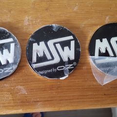 3 x New Alloy Wheel MSW Centre Badges -Multiple Items Can Be Added For Delivery