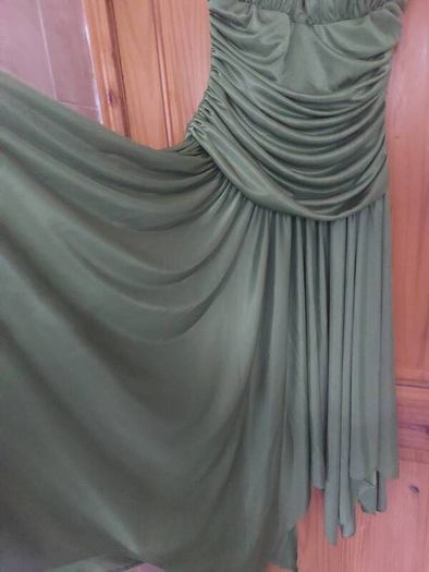 Linda Bernell lime green halterneck dress (free post)