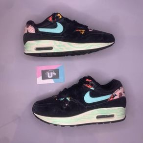 Premium Nike Air Max 1 Aloha Floral Black Suede Multi