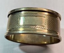1922 Birmingham solid silver napkin ring