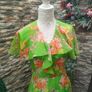 Vintage 60s 70s green floral maxi dress Small Image 2