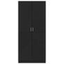 Wardrobe Black 80x52x180 cm Chipboard Image 5