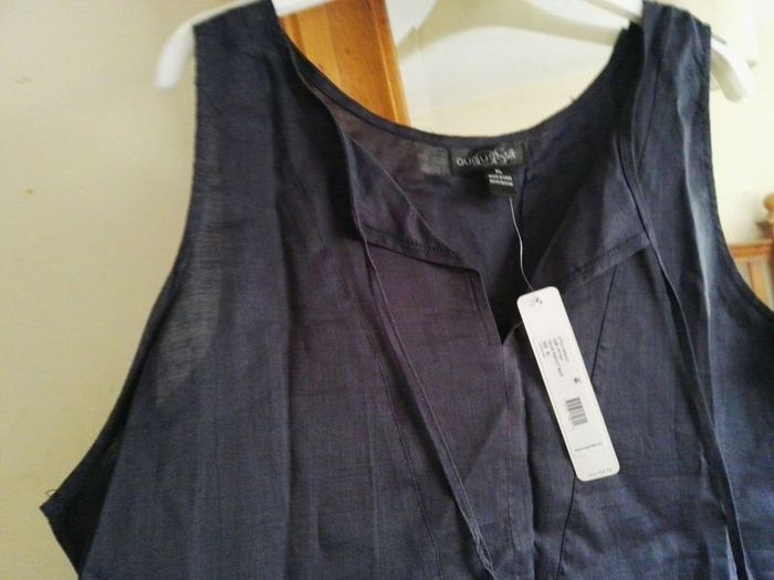Navy Linen Dress