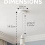 Ceiling Pendant Light Fitting 9 Inch White Bayonet Pendant for Ceiling, Pre Wired with Cord Grip Indoor Lighting Image 3