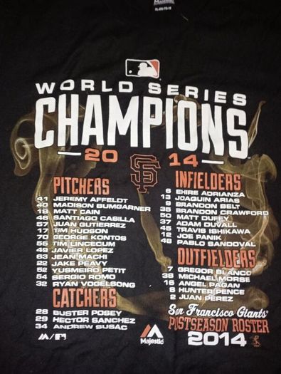 World series san Francisco giants 2014 T shirt  size xl
