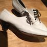 White Brogue Shoes with Heel Image 2