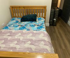 bed with mattress
