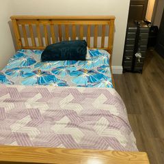 bed with mattress