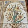 Victorian Style Tile and Wood Tray with Floral Design Afternoon Tea Wine Bar Image 7