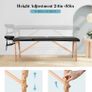 Portable Massage Table Massage Bed Lash Bed Facial Bed SPA Bed Tattoo Table Height Adjustment Carrying Bag 2 Section Wooden (FREE POSTAGE) Image 6
