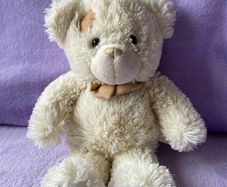 Play & Learn White & Cream Teddy Bear