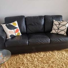 Black leather sofa - Free