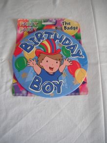 Large Birthday Boy Badge for Sale