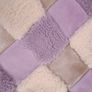 FredsBruder Lilac Purple Taupe Woven Patchwork Shearling Grain Leather Crossbody Bag Image 3