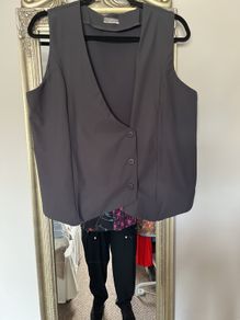 Naya  anthracite grey waistcoat