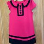Brand new Girl's Pink Ponti Dress with Black Button Embellishments | Size 4 years Image 2