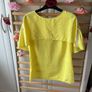 Statement bright yellow top size 10 cape effect short sleeve top Image 8
