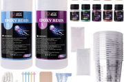 Crystal Epoxy Resin Kit, 44oz Resin Starter Kit for Beginners, Epoxy Resin Art starter Kit for Craft, Fast Cure Resin, Jewelry, Tumbler, Paintings (FREE POSTAGE)