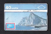 1991 Gibraltar 40 unit Northern Face Of The Rock (Landis &amp; Gyr (Optical)) Phonecard
